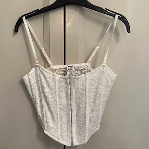 GARAGE NWT Bustier lace top